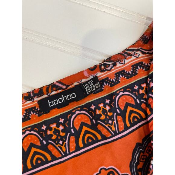 Boohoo & Junarose Floral & Scarf Print Oversized Smock Dress Bundle Size 16 - Picture 7 of 11